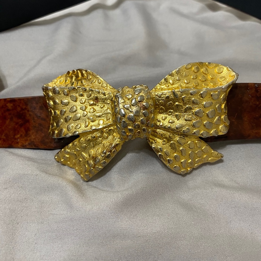 Mimi di n bow belt wood grain